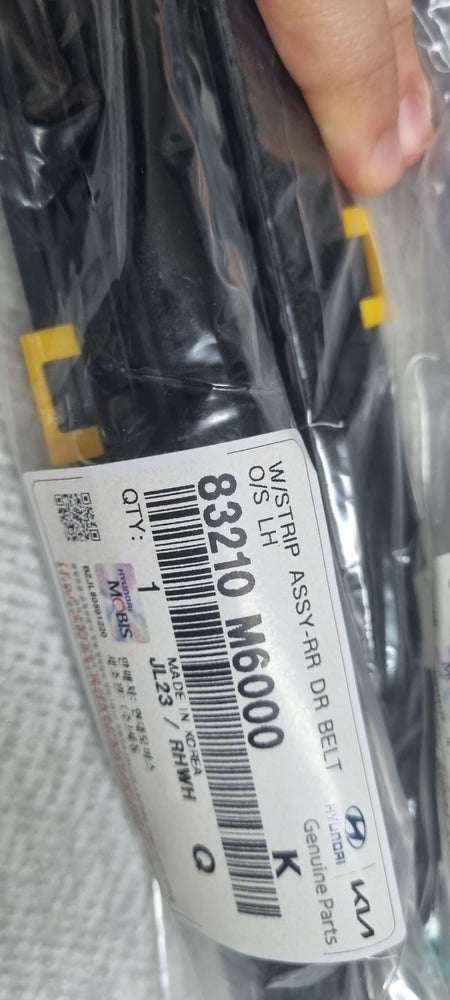 83210M6000-W/STRIP ASSY-RR DR BELT O/S LH