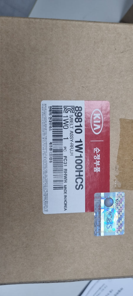 898101W100HCS-S/BELT ASSY-RR LH