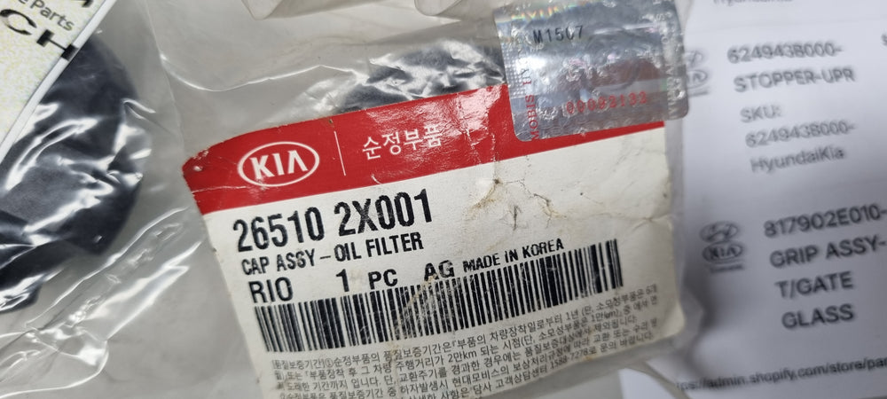 265102X001-CAP ASSY-OIL FILTER